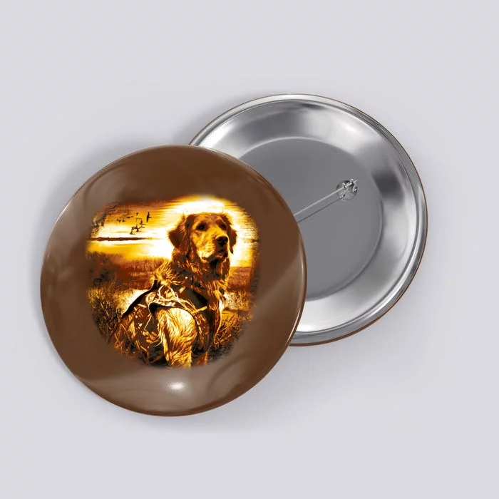 Golden Hunter Retriever Dog Button