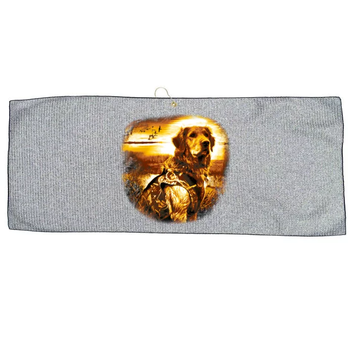 Golden Hunter Retriever Dog Large Microfiber Waffle Golf Towel