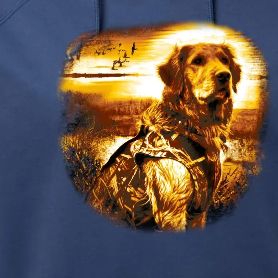 Golden Hunter Retriever Dog Performance Fleece Hoodie