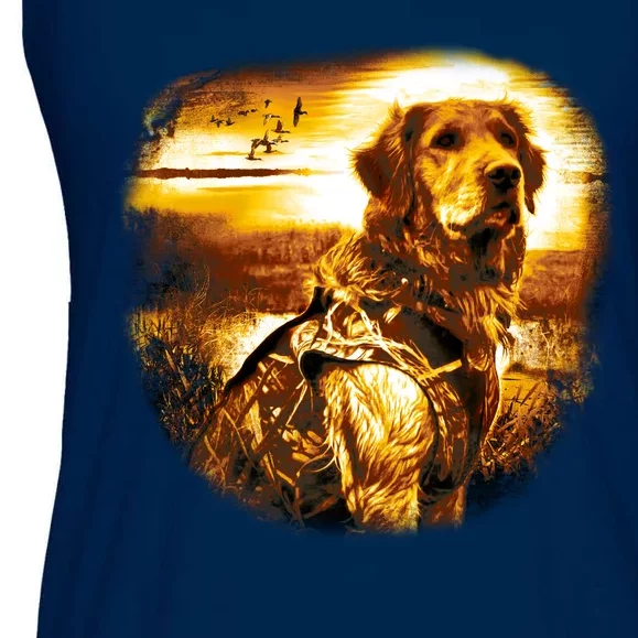 Golden Hunter Retriever Dog Ladies Essential Flowy Tank