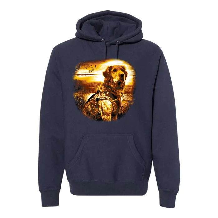 Golden Hunter Retriever Dog Premium Hoodie