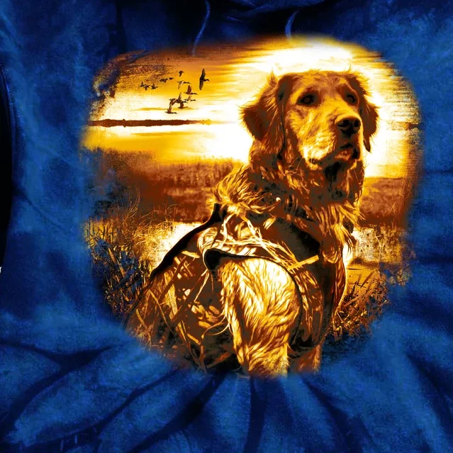 Golden Hunter Retriever Dog Tie Dye Hoodie