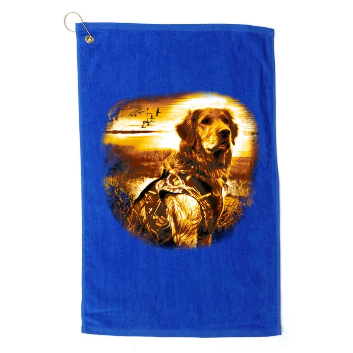 Golden Hunter Retriever Dog Platinum Collection Golf Towel