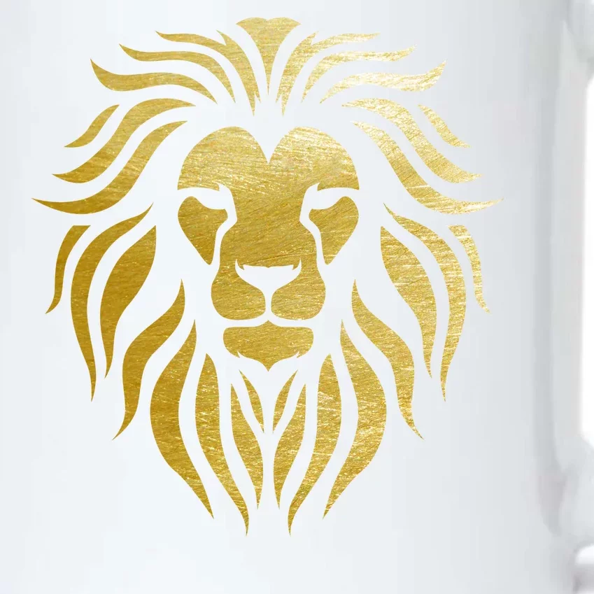 Golden King Lion Black Color Changing Mug