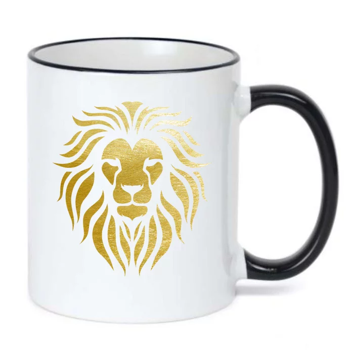 Golden King Lion Black Color Changing Mug