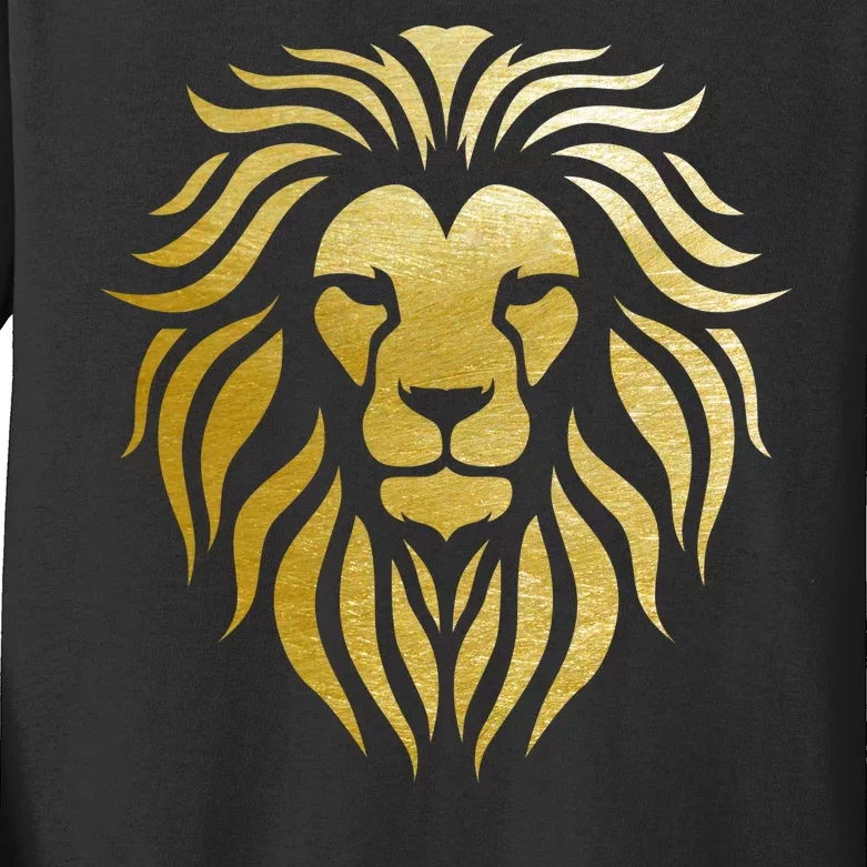 Golden King Lion Kids Long Sleeve Shirt