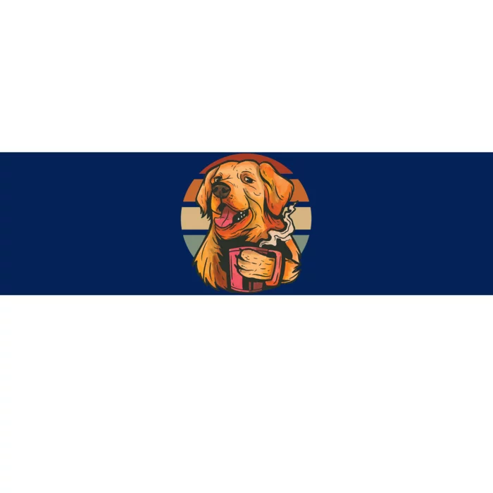 Golden Retriever Dog Coffee Bumper Sticker