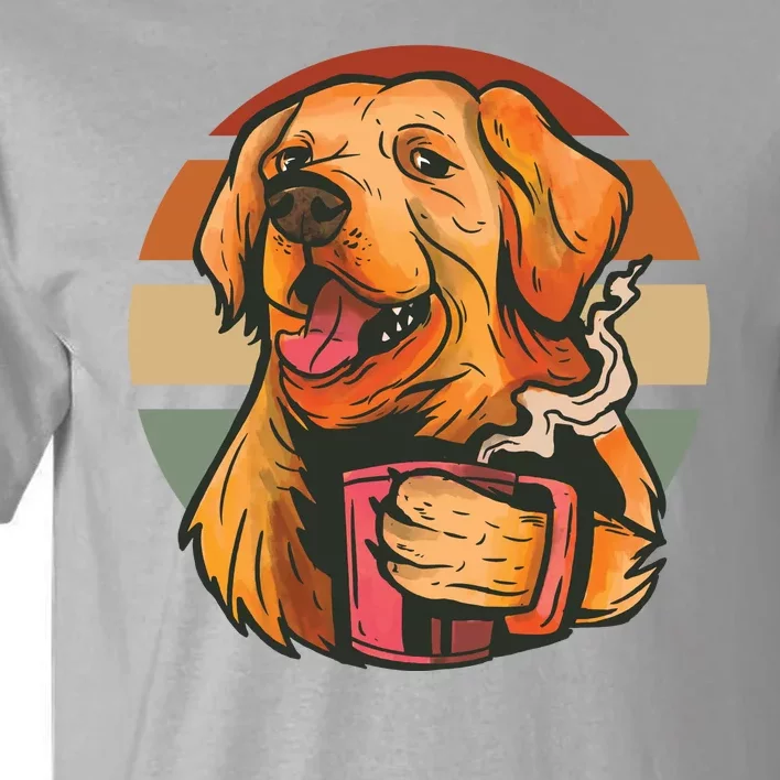 Golden Retriever Dog Coffee Tall T-Shirt