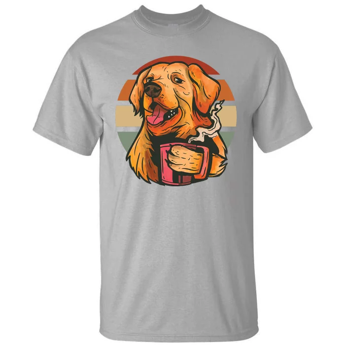 Golden Retriever Dog Coffee Tall T-Shirt