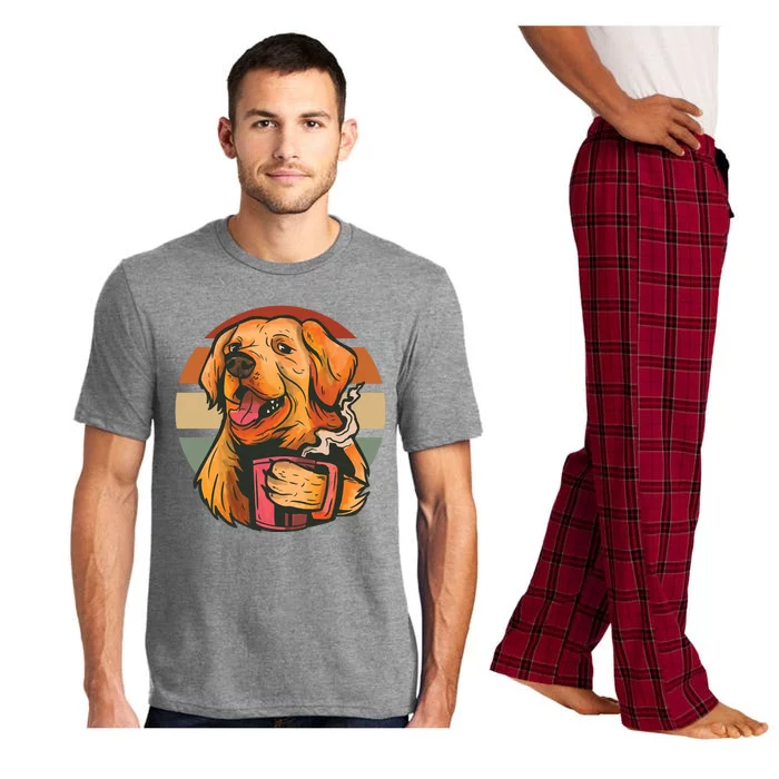 Golden Retriever Dog Coffee Pajama Set