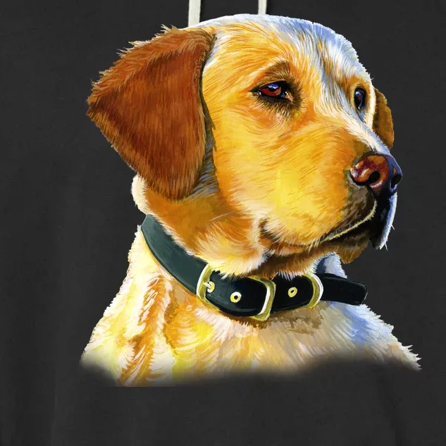 Golden Retriever Dog Portrait Garment-Dyed Fleece Hoodie