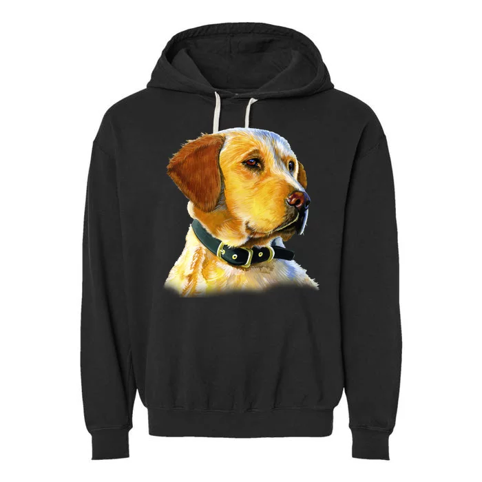 Golden Retriever Dog Portrait Garment-Dyed Fleece Hoodie