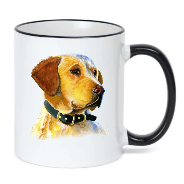 Golden Retriever Dog Portrait Black Color Changing Mug