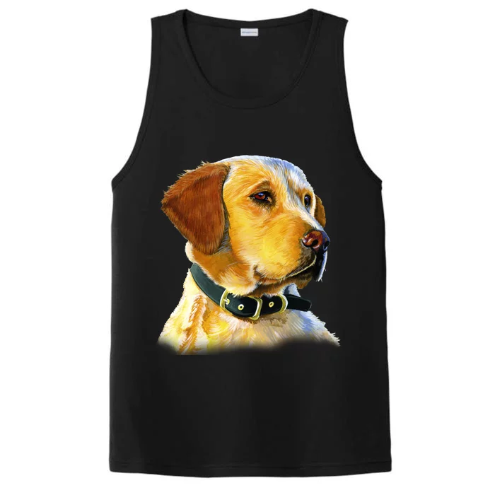 Golden Retriever Dog Portrait Performance Tank