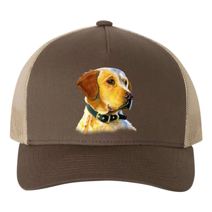 Golden Retriever Dog Portrait Yupoong Adult 5-Panel Trucker Hat