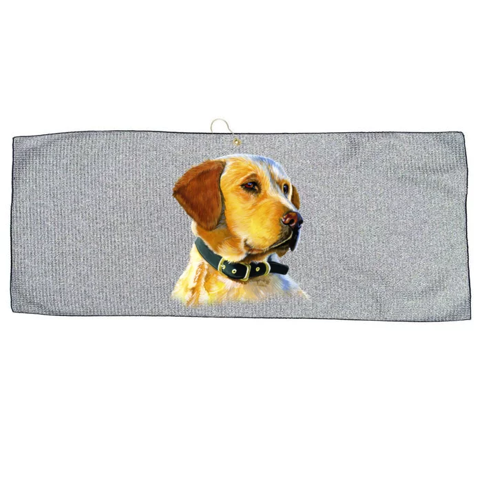 Golden Retriever Dog Portrait Large Microfiber Waffle Golf Towel