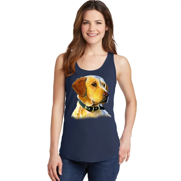 Golden Retriever Dog Portrait Ladies Essential Tank