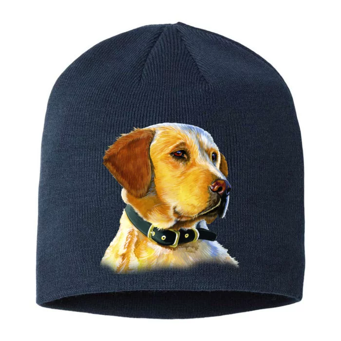 Golden Retriever Dog Portrait 8 1/2in Sustainable Knit Beanie