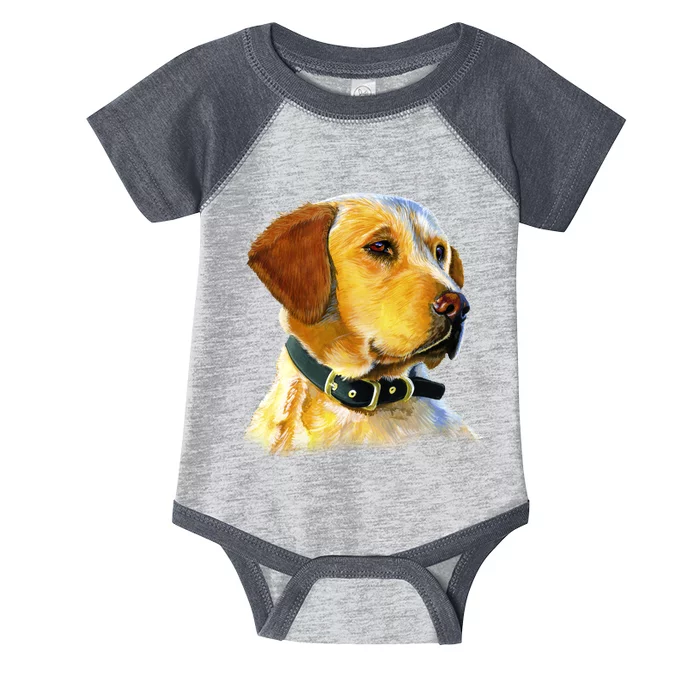 Golden Retriever Dog Portrait Infant Baby Jersey Bodysuit