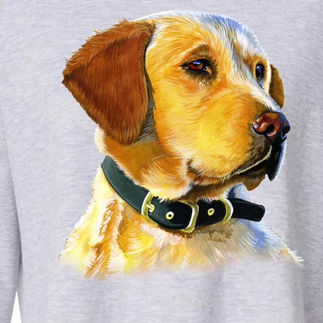 Golden Retriever Dog Portrait Cropped Pullover Crew