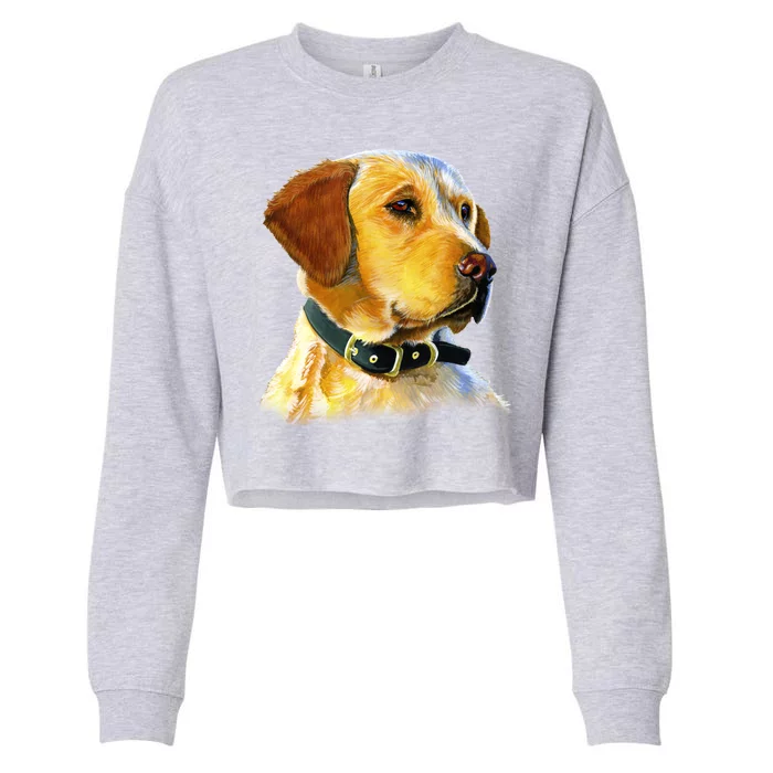 Golden Retriever Dog Portrait Cropped Pullover Crew