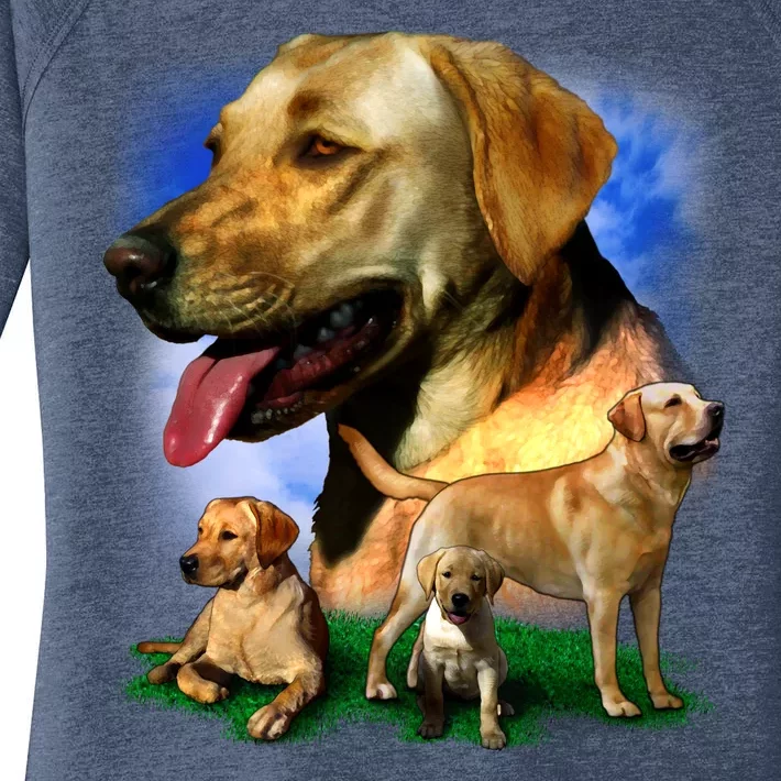 Golden Retriever Family Women's Perfect Tri Tunic Long Sleeve Shirt