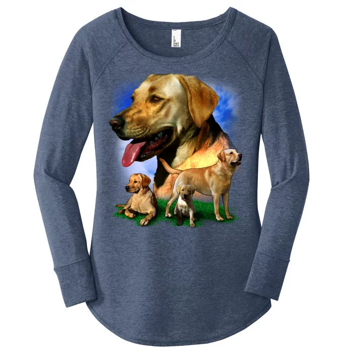 Golden Retriever Family Women's Perfect Tri Tunic Long Sleeve Shirt