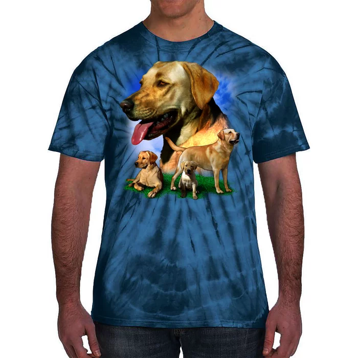 Golden Retriever Family Tie-Dye T-Shirt