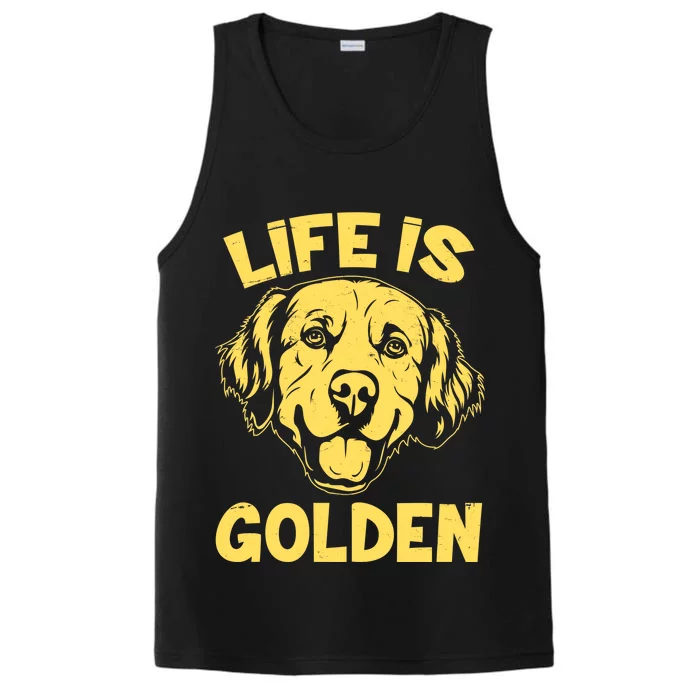 Golden Retriever Life Is Golden Performance Tank