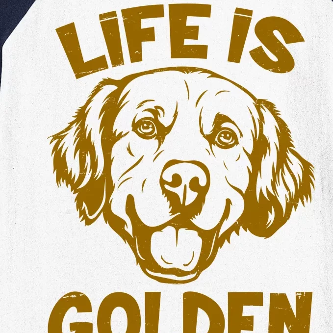 Golden Retriever Life Is Golden Baseball Sleeve Shirt