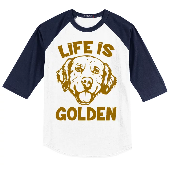 Golden Retriever Life Is Golden Baseball Sleeve Shirt