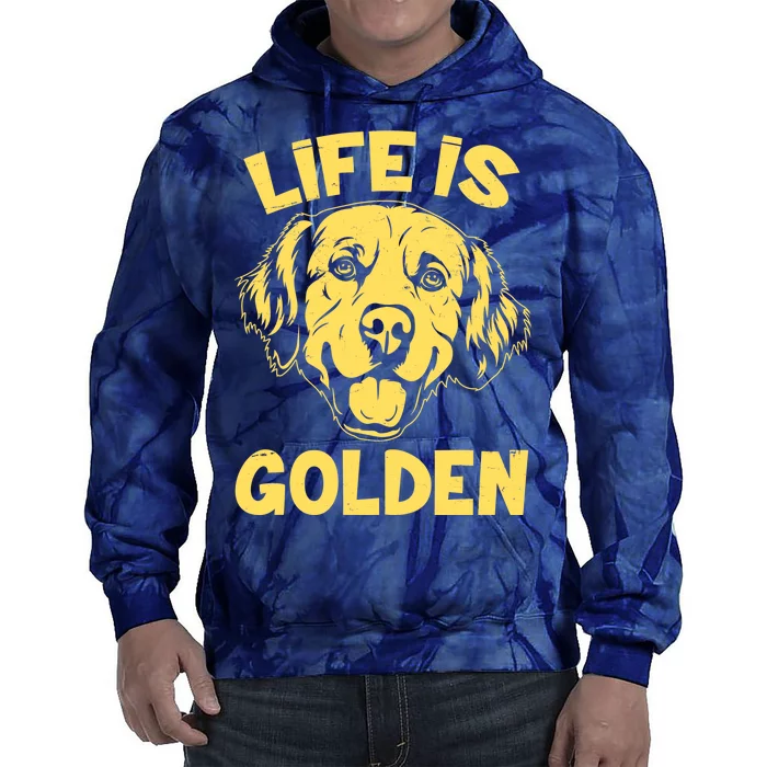 Golden Retriever Life Is Golden Tie Dye Hoodie