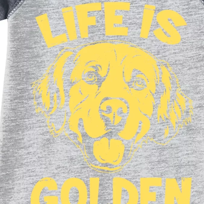 Golden Retriever Life Is Golden Infant Baby Jersey Bodysuit