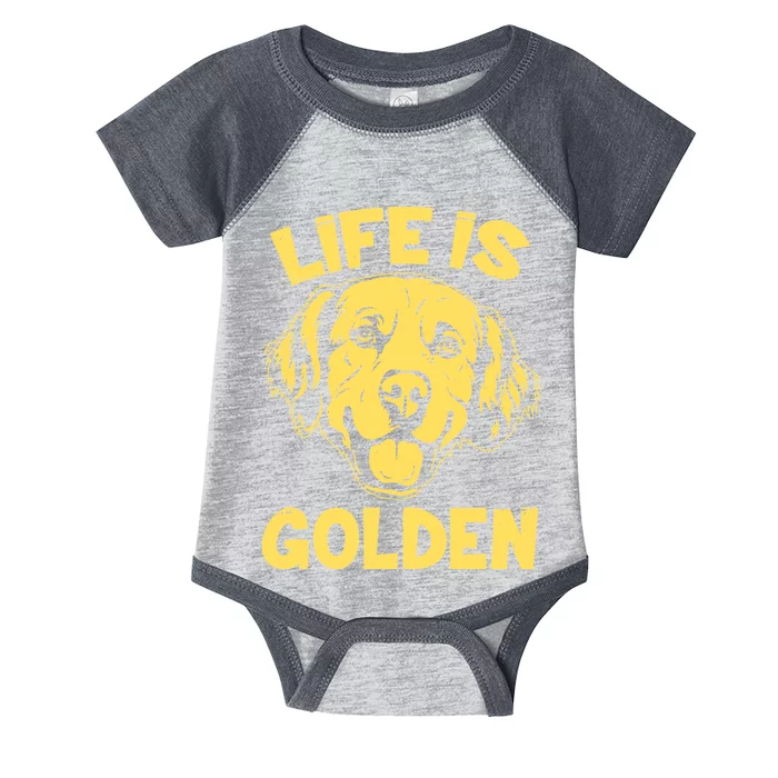 Golden Retriever Life Is Golden Infant Baby Jersey Bodysuit