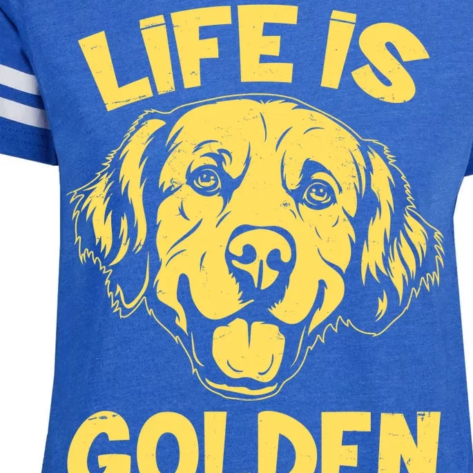 Golden Retriever Life Is Golden Enza Ladies Jersey Football T-Shirt