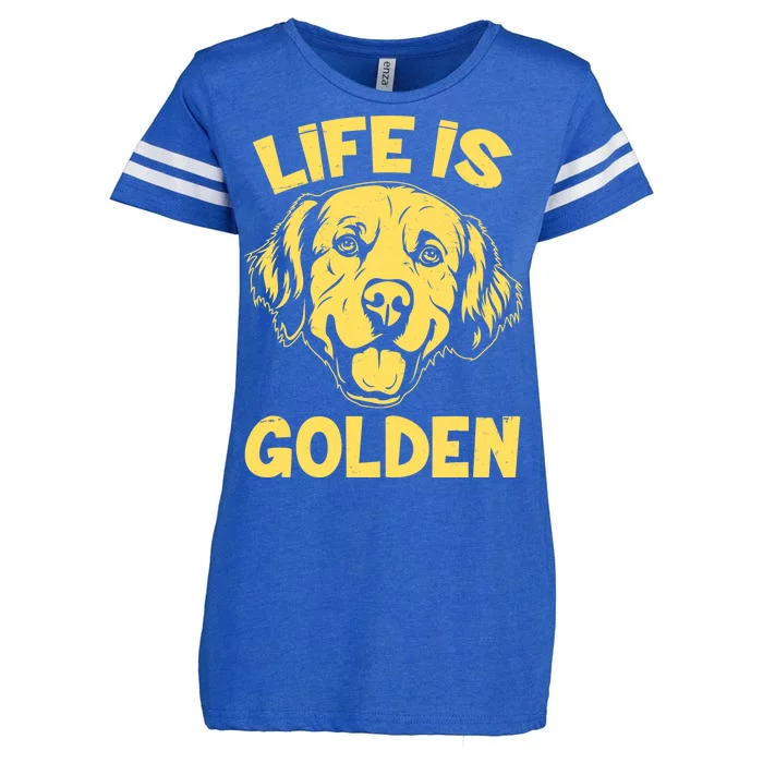 Golden Retriever Life Is Golden Enza Ladies Jersey Football T-Shirt