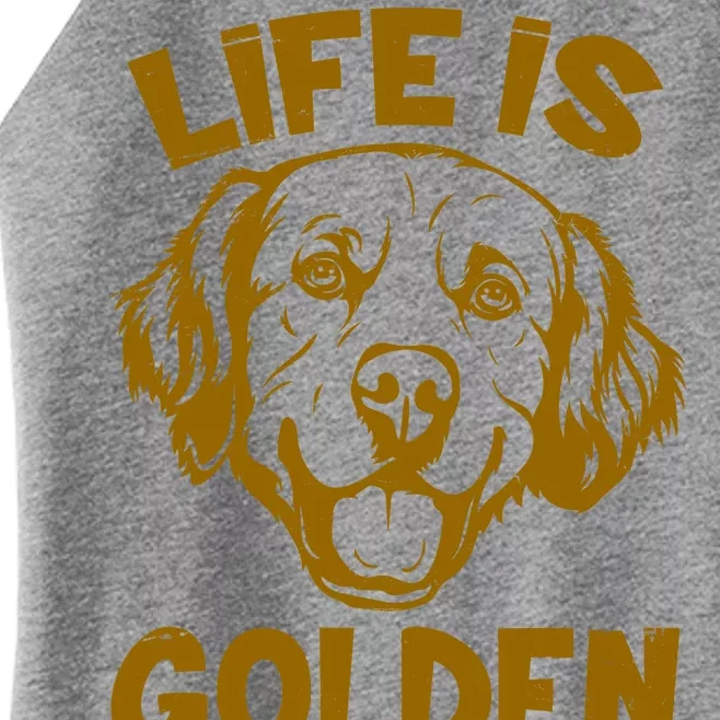 Golden Retriever Life Is Golden Women’s Perfect Tri Rocker Tank