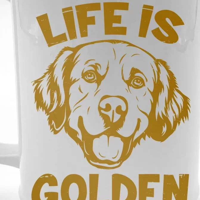 Golden Retriever Life Is Golden Front & Back Beer Stein