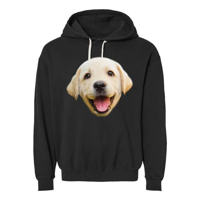 Golden Retriever Pup Face Garment-Dyed Fleece Hoodie