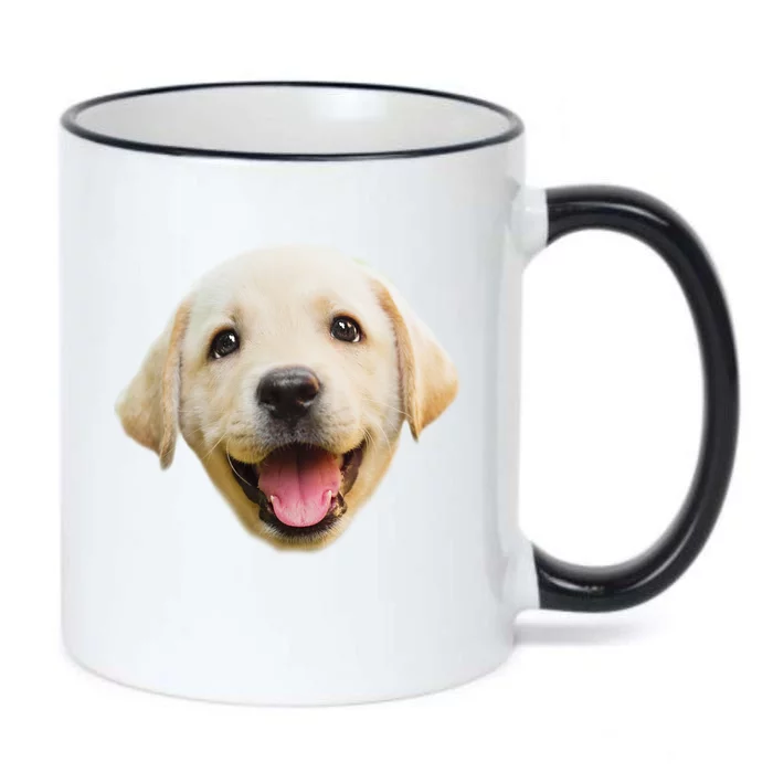 Golden Retriever Pup Face Black Color Changing Mug