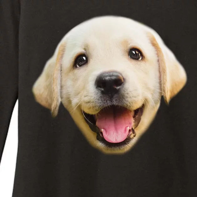 Golden Retriever Pup Face Womens CVC Long Sleeve Shirt