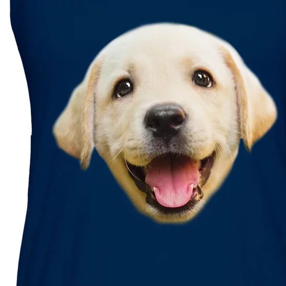 Golden Retriever Pup Face Ladies Essential Flowy Tank