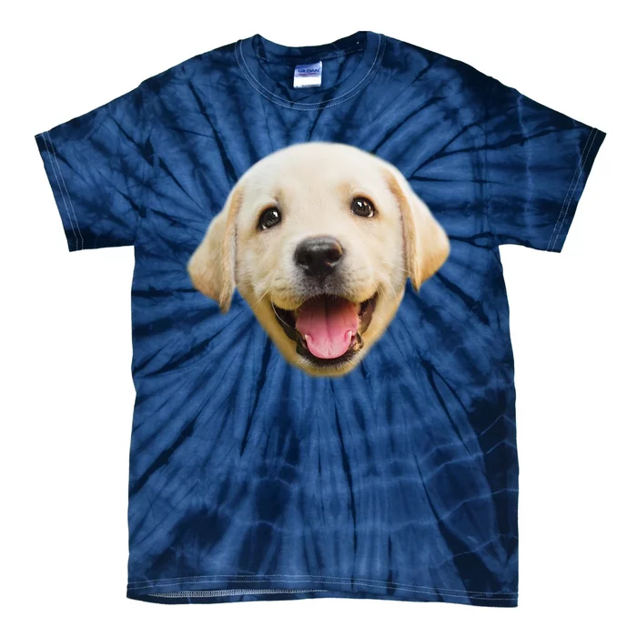 Golden Retriever Pup Face Tie-Dye T-Shirt