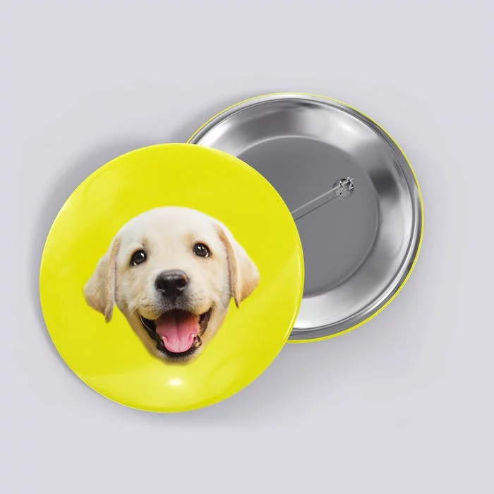 Golden Retriever Pup Face Button