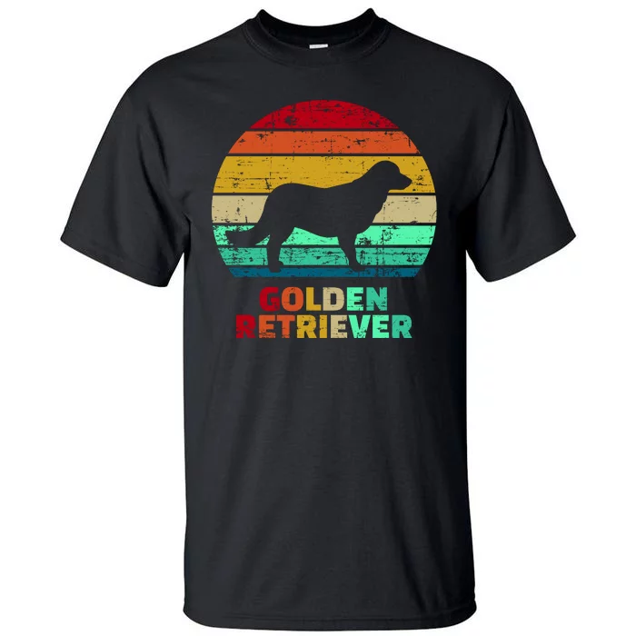 Golden Retriever Retro Silhouette Tall T-Shirt