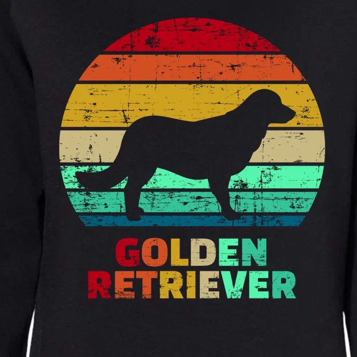 Golden Retriever Retro Silhouette Womens California Wash Sweatshirt