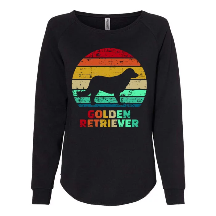 Golden Retriever Retro Silhouette Womens California Wash Sweatshirt