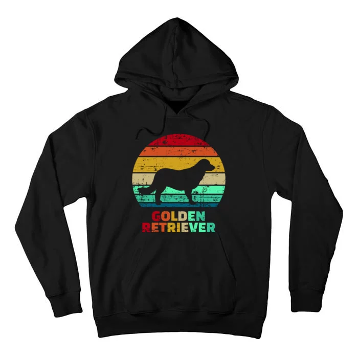 Golden Retriever Retro Silhouette Tall Hoodie