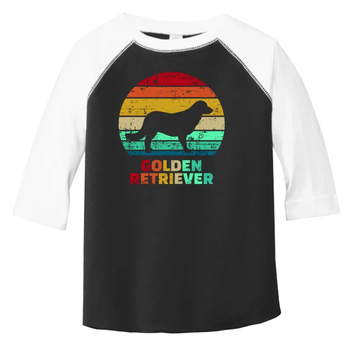 Golden Retriever Retro Silhouette Toddler Fine Jersey T-Shirt