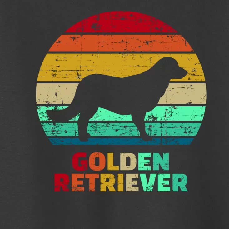 Golden Retriever Retro Silhouette Toddler T-Shirt